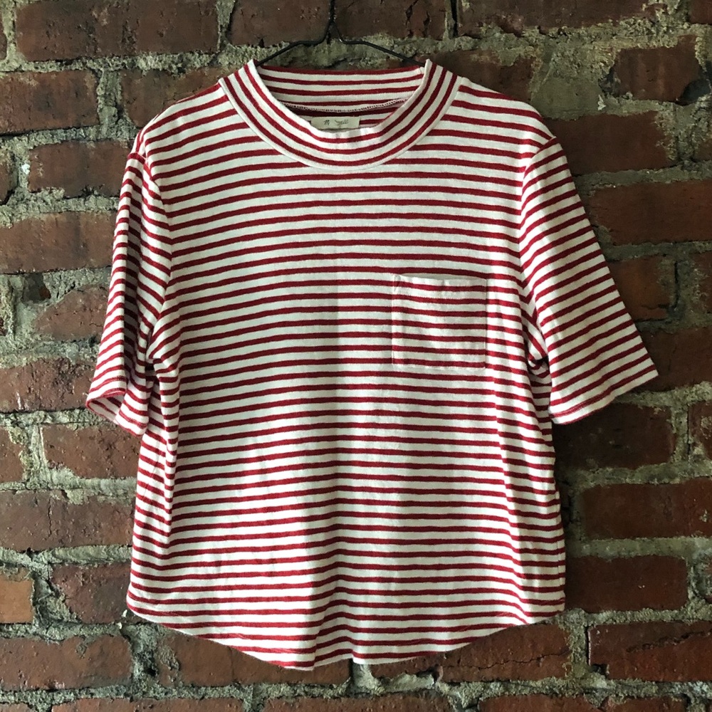 Madewell Striped Mock Turtleneck 🐢